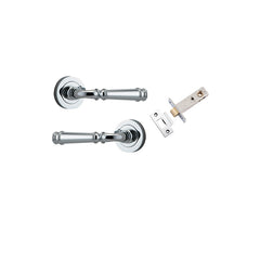 Verona Lever - Round Rose Passage Kit Chrome Plated / Solid Brass