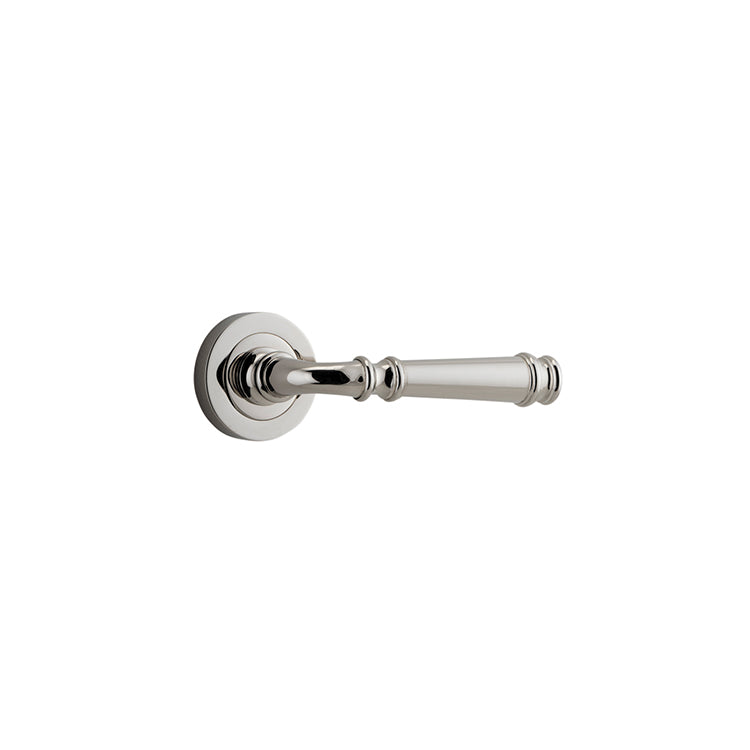 Verona Lever - Round Rose Polished Nickel / Solid Brass