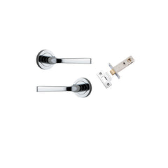 Annecy Lever - Round Rose Passage Kit Chrome Plated / Solid Brass