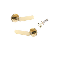 Bronte Lever - Round Rose Passage Kit Polished Brass / Solid Brass