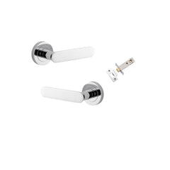 Bronte Lever - Round Rose Passage Kit Chrome Plated / Solid Brass