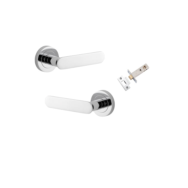 Bronte Lever - Round Rose Passage Kit Chrome Plated / Solid Brass