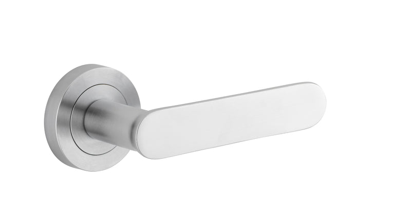 Bronte Lever - Round Rose Satin Chrome
