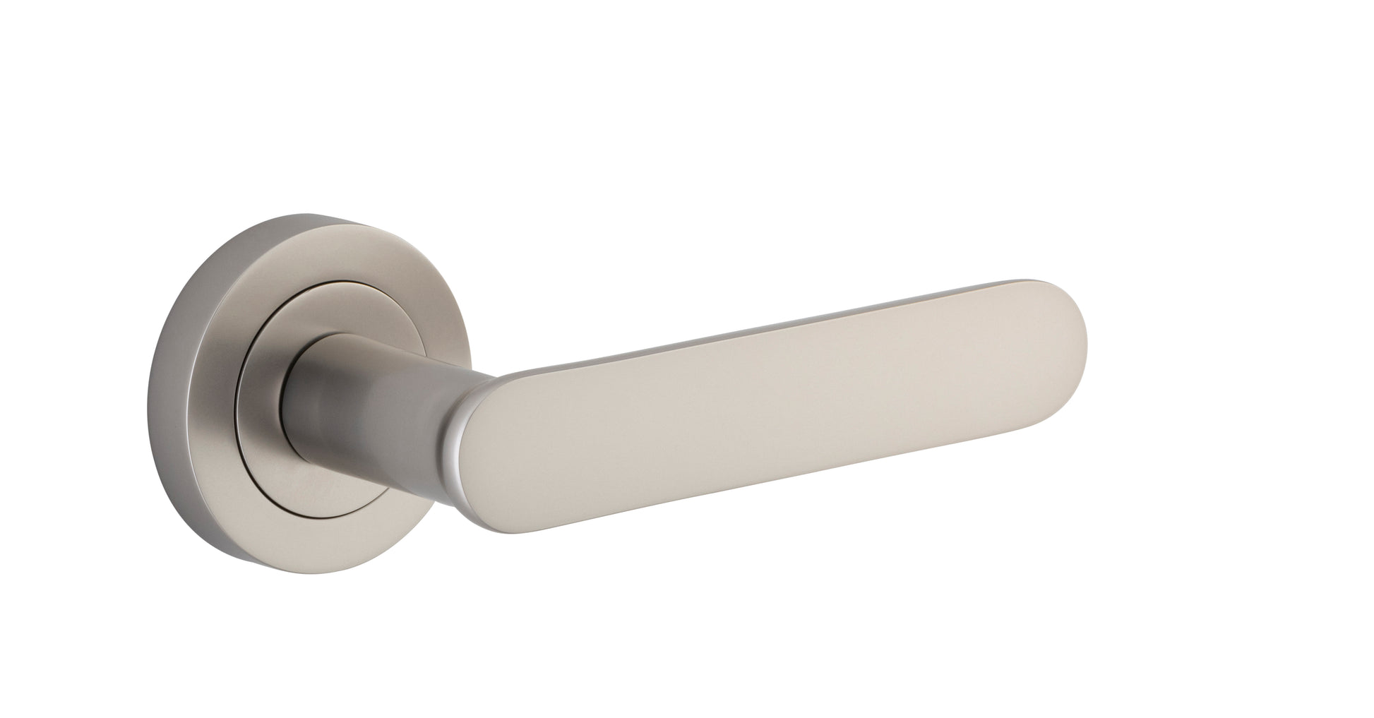 Bronte Lever - Round Rose Satin Nickel