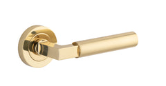Berlin Lever - Round Rose Polished Brass