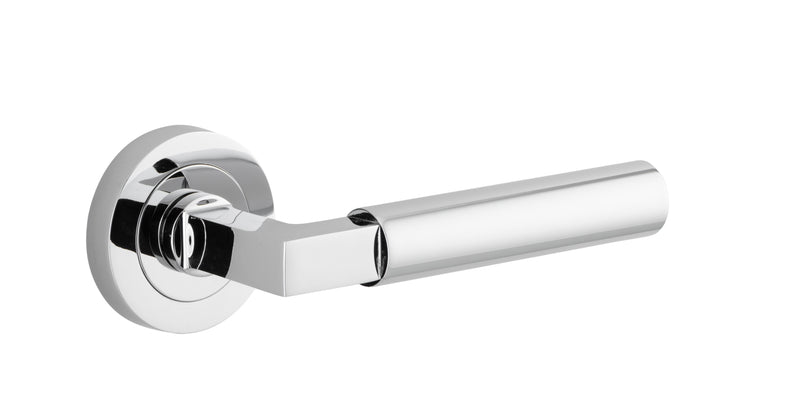 Berlin Lever - Round Rose Chrome Plated
