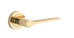 Como Lever - Round Rose Polished Brass