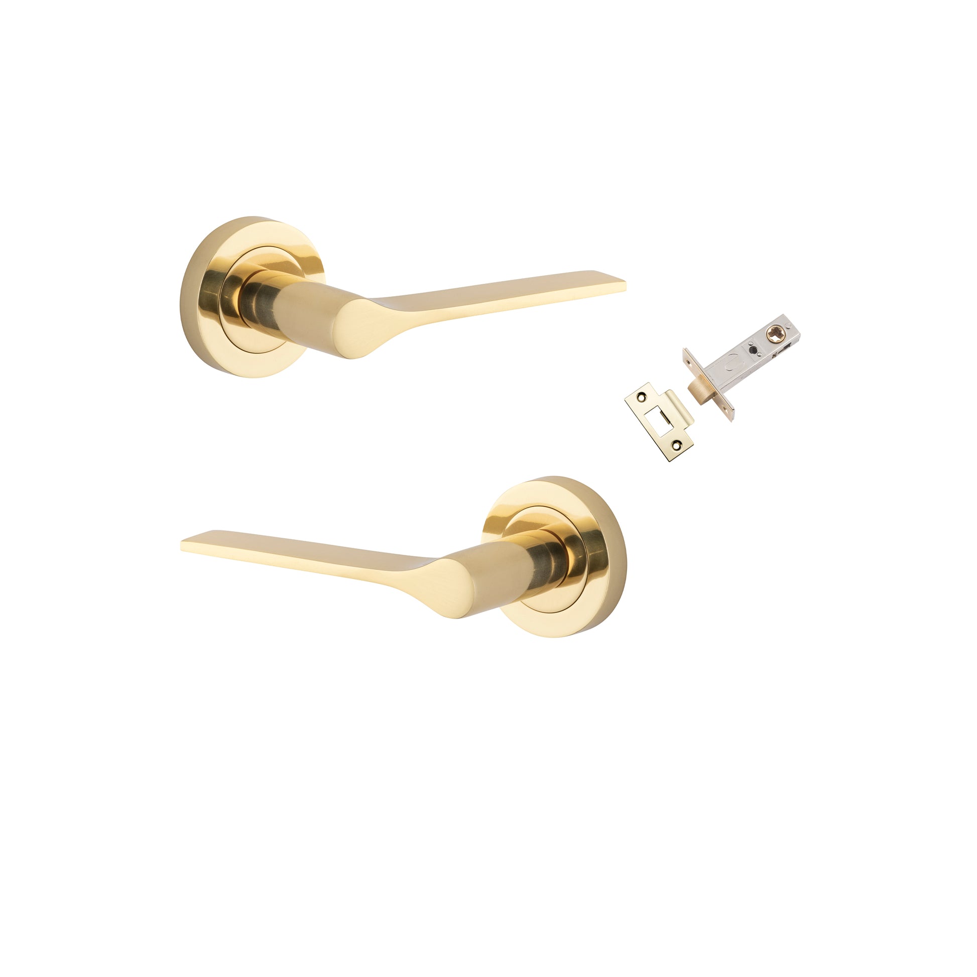 Como Lever - Round Rose Passage Kit Polished Brass / Solid Brass