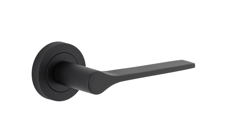 Como Lever - Round Rose Matt Black