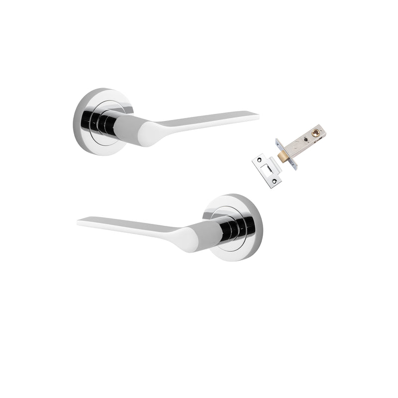 Como Lever - Round Rose Passage Kit Chrome Plated / Solid Brass