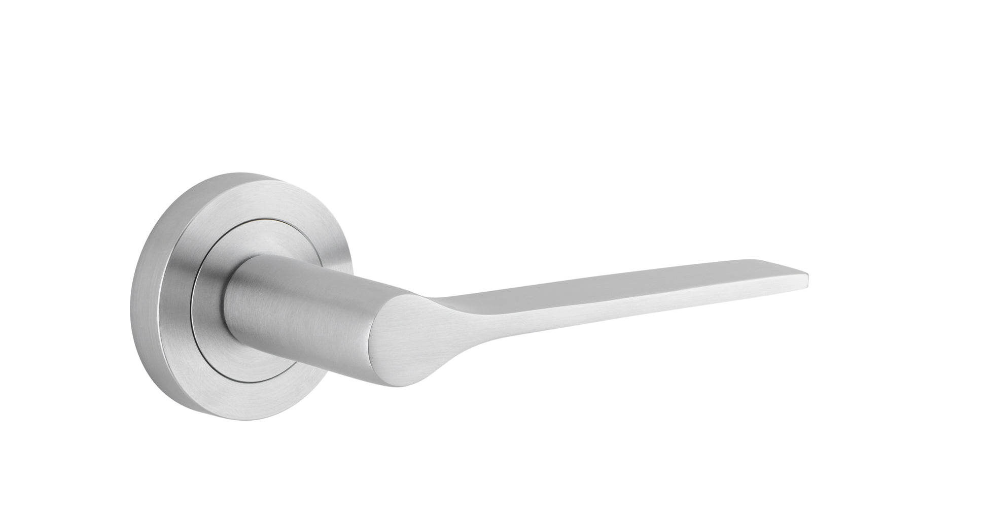 Como Lever - Round Rose Satin Chrome
