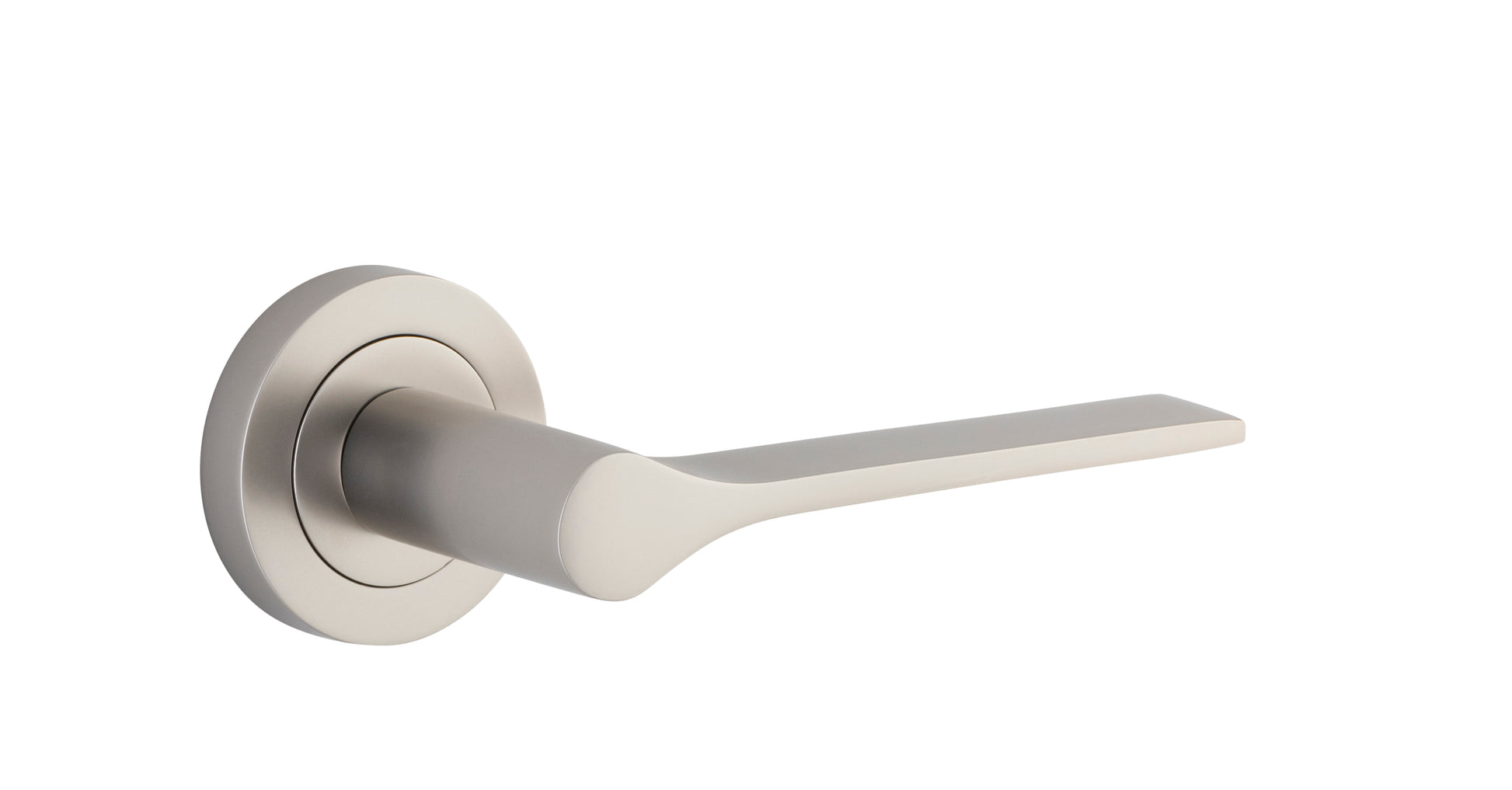 Como Lever - Round Rose Satin Nickel