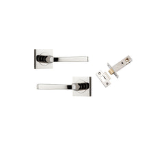 Annecy Lever - Square Rose Passage Kit Polished Nickel / Solid Brass