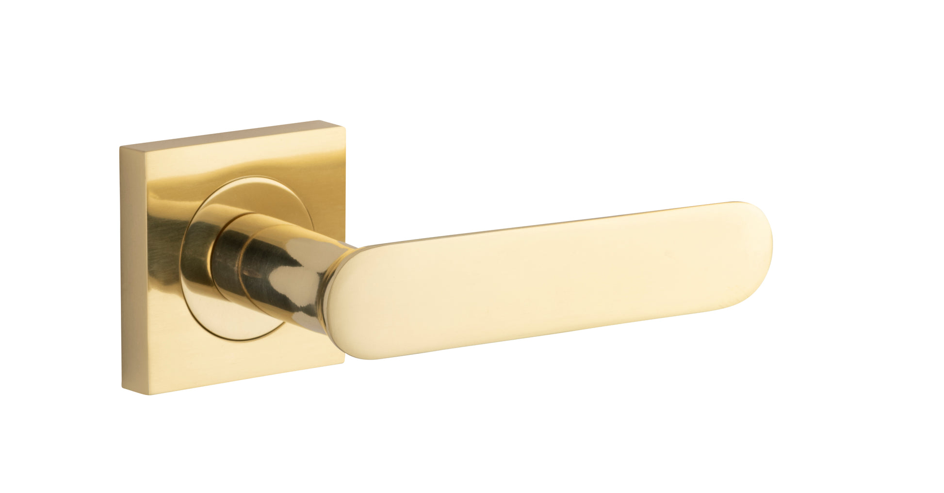 Bronte Lever - Square Rose Polished Brass