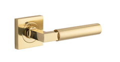 Berlin Lever - Square Rose Polished Brass