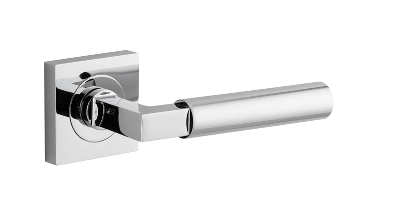 Berlin Lever - Square Rose Chrome Plated