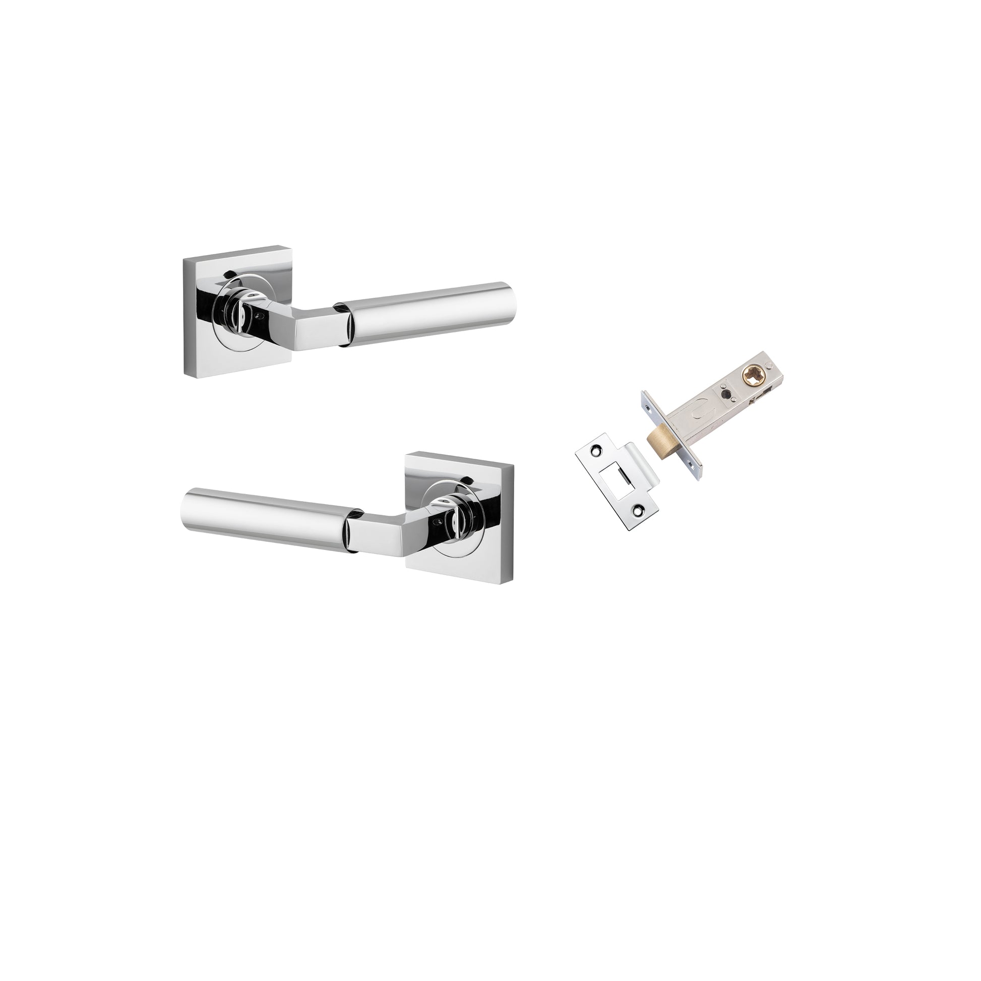Berlin Lever - Square Rose Passage Kit Chrome Plated / Solid Brass