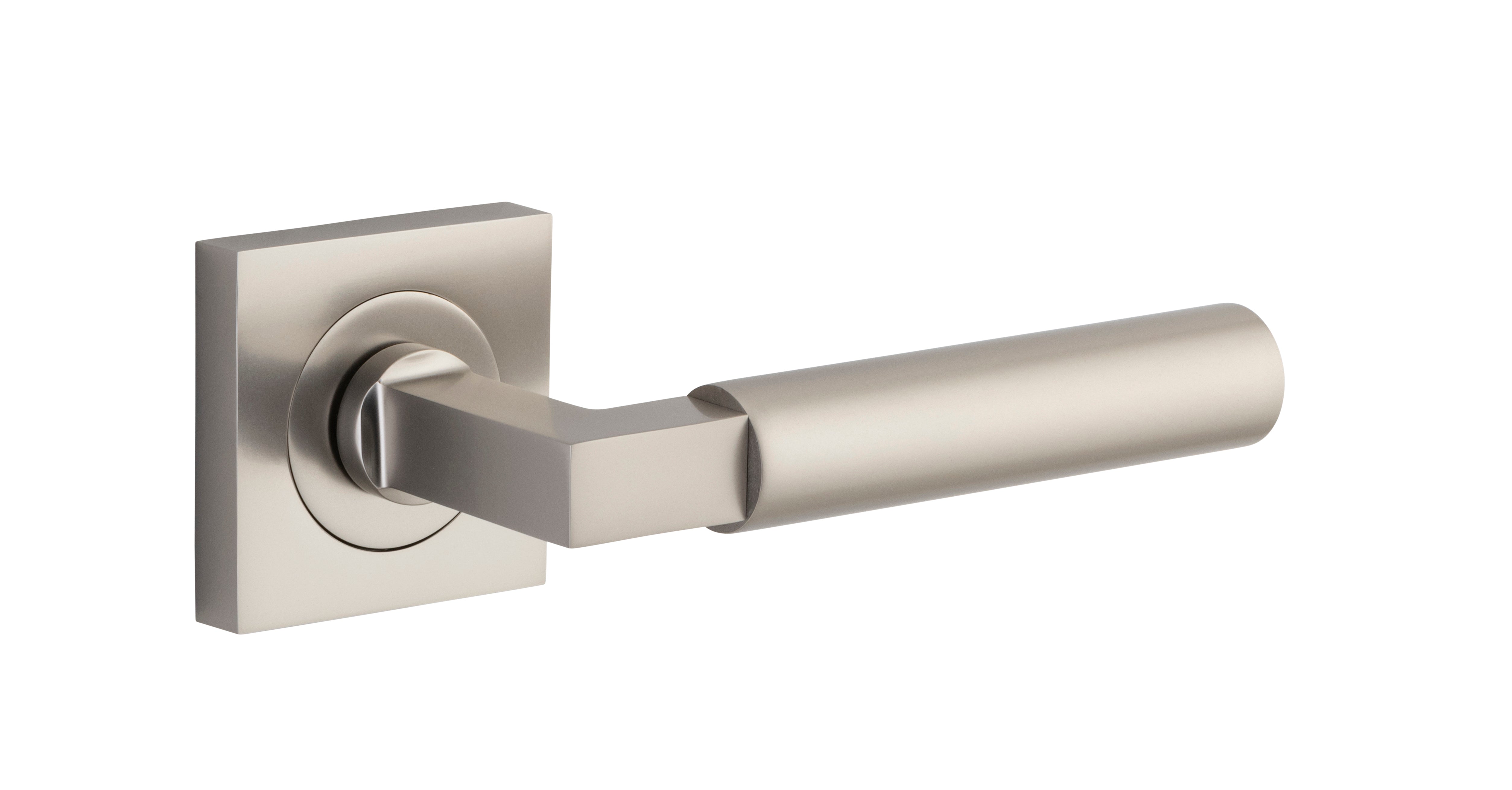 Berlin Lever - Square Rose Satin Nickel