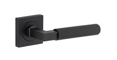 Brunswick Lever - Square Rose Matt Black