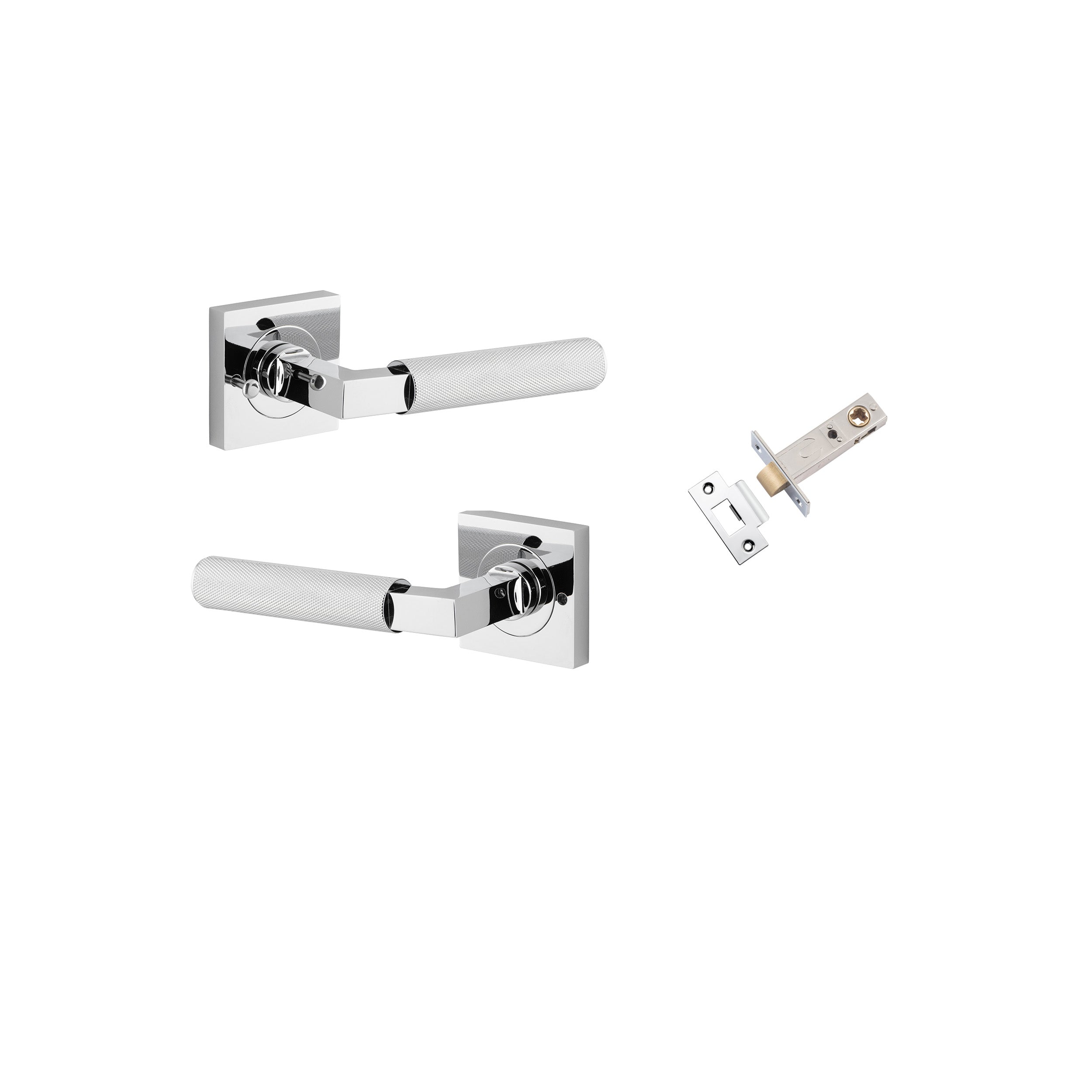 Brunswick Lever - Square Rose Privacy Kit (Inbuilt Privacy)