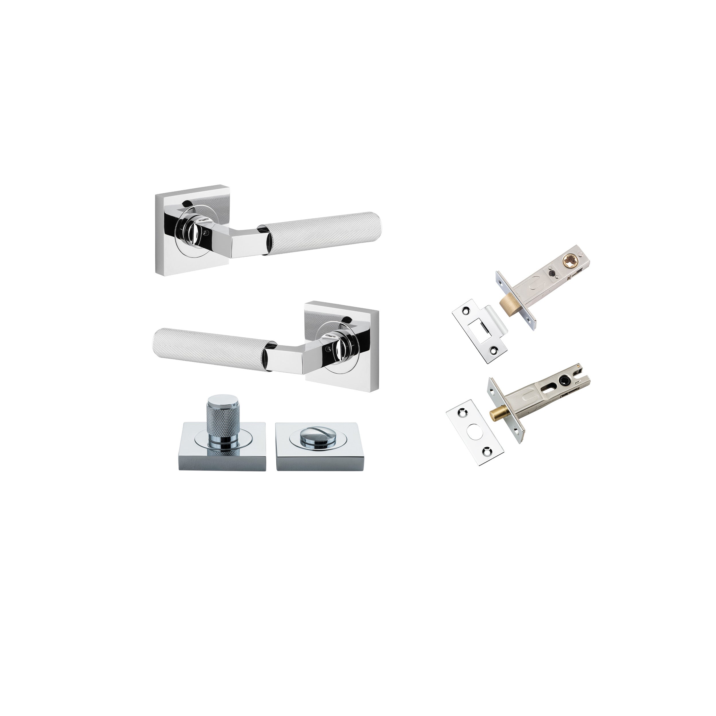 Brunswick Lever - Square Rose Privacy Kit