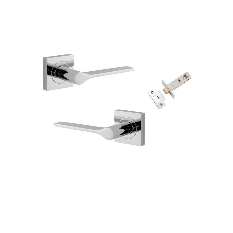 Como Lever - Square Rose Passage Kit Chrome Plated / Solid Brass