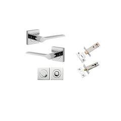 Como Lever - Square Rose Privacy Kit Chrome Plated / Solid Brass