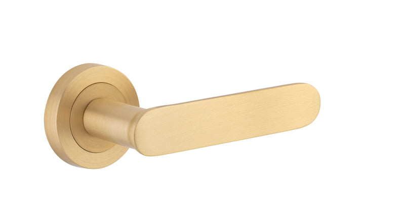 Bronte Lever - Round Rose Satin Brass