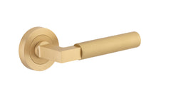 Berlin Lever - Round Rose Satin Brass