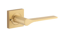 Como Lever - Square Rose Privacy Kit Satin Brass / Solid Brass