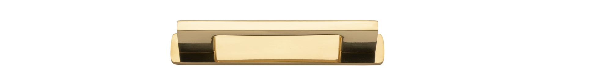 Cali Cabinet Pull with Backplate - CTC 96mm Polished Brass