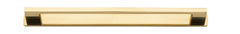 Cali Cabinet Pull with Backplate - CTC 256mm Polished Brass