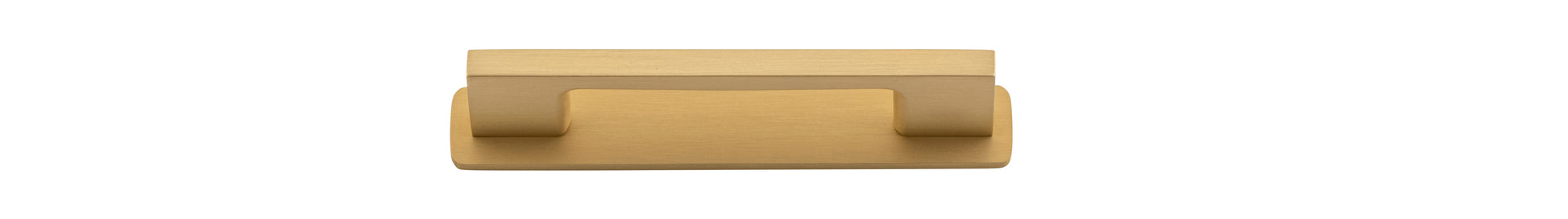 Cali Cabinet Pull with Backplate - CTC 96mm Satin Brass