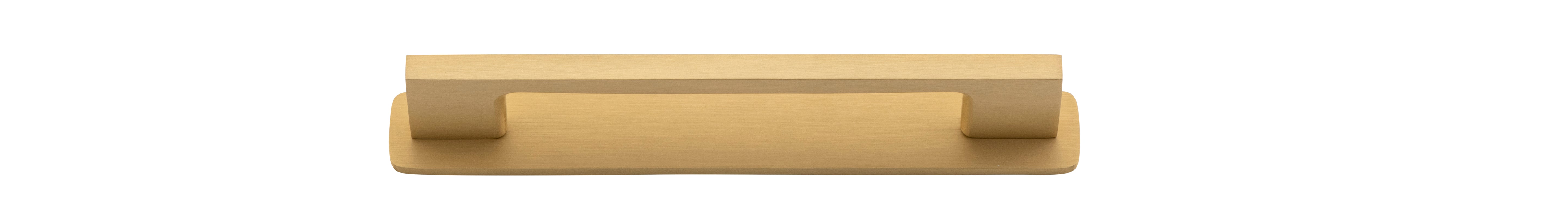 Cali Cabinet Pull with Backplate - CTC 128mm Satin Brass