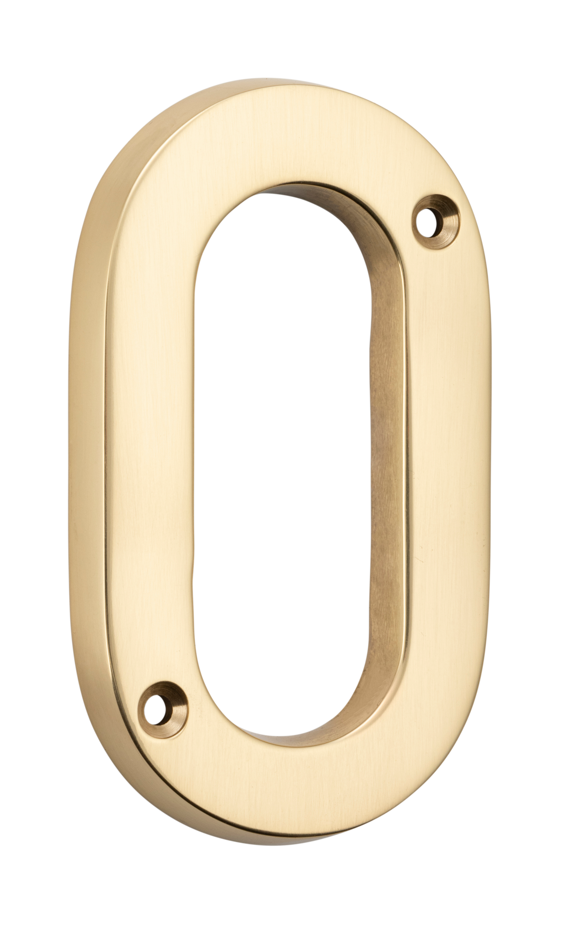 Numerals - 0 Polished Brass