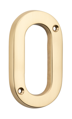 Numerals - 0 Polished Brass
