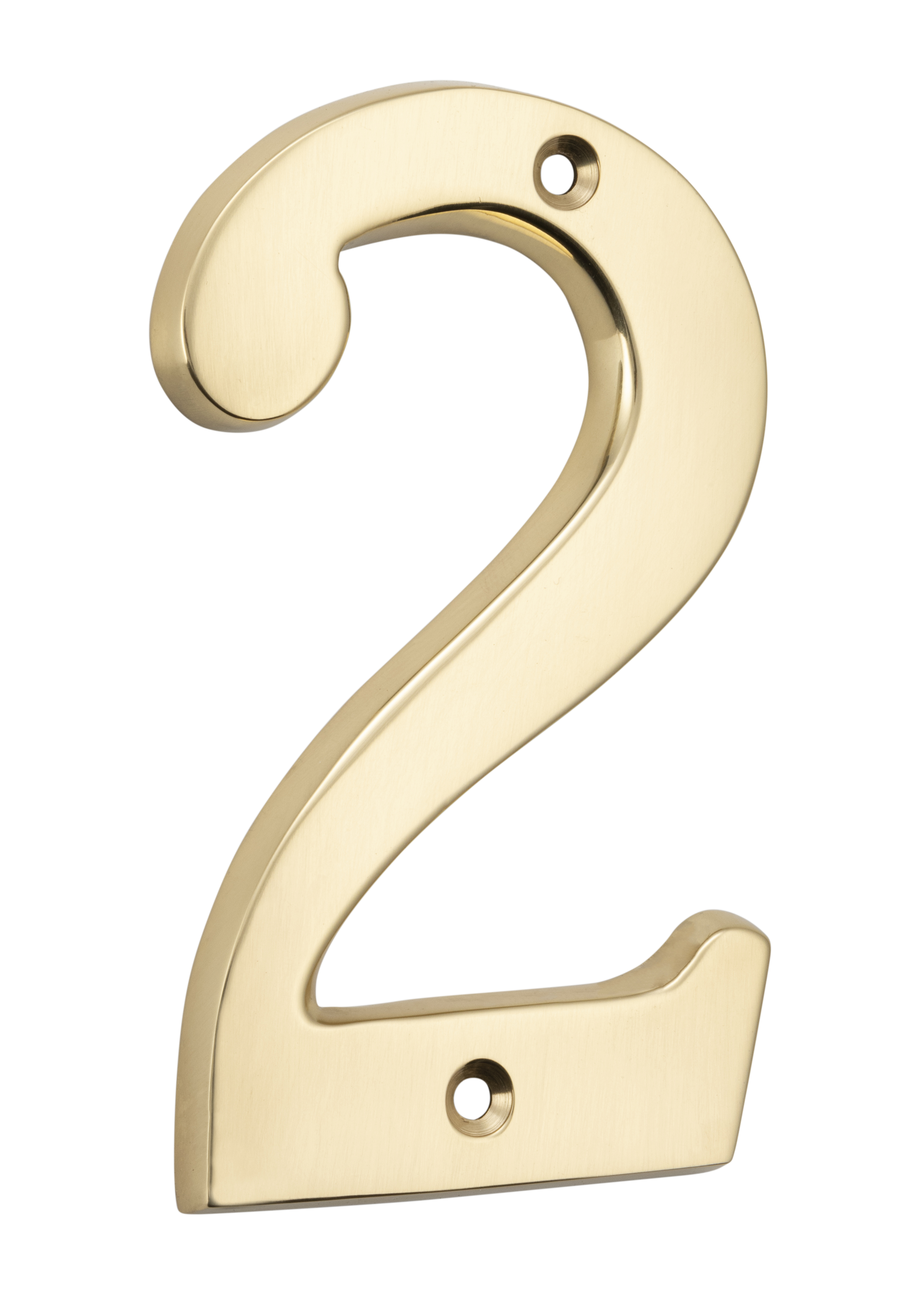 Numerals - 2 Polished Brass