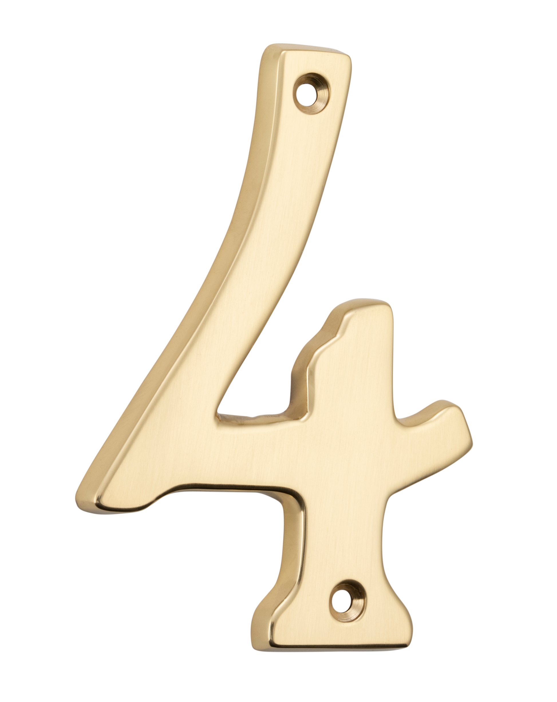 Numerals - 4 Polished Brass
