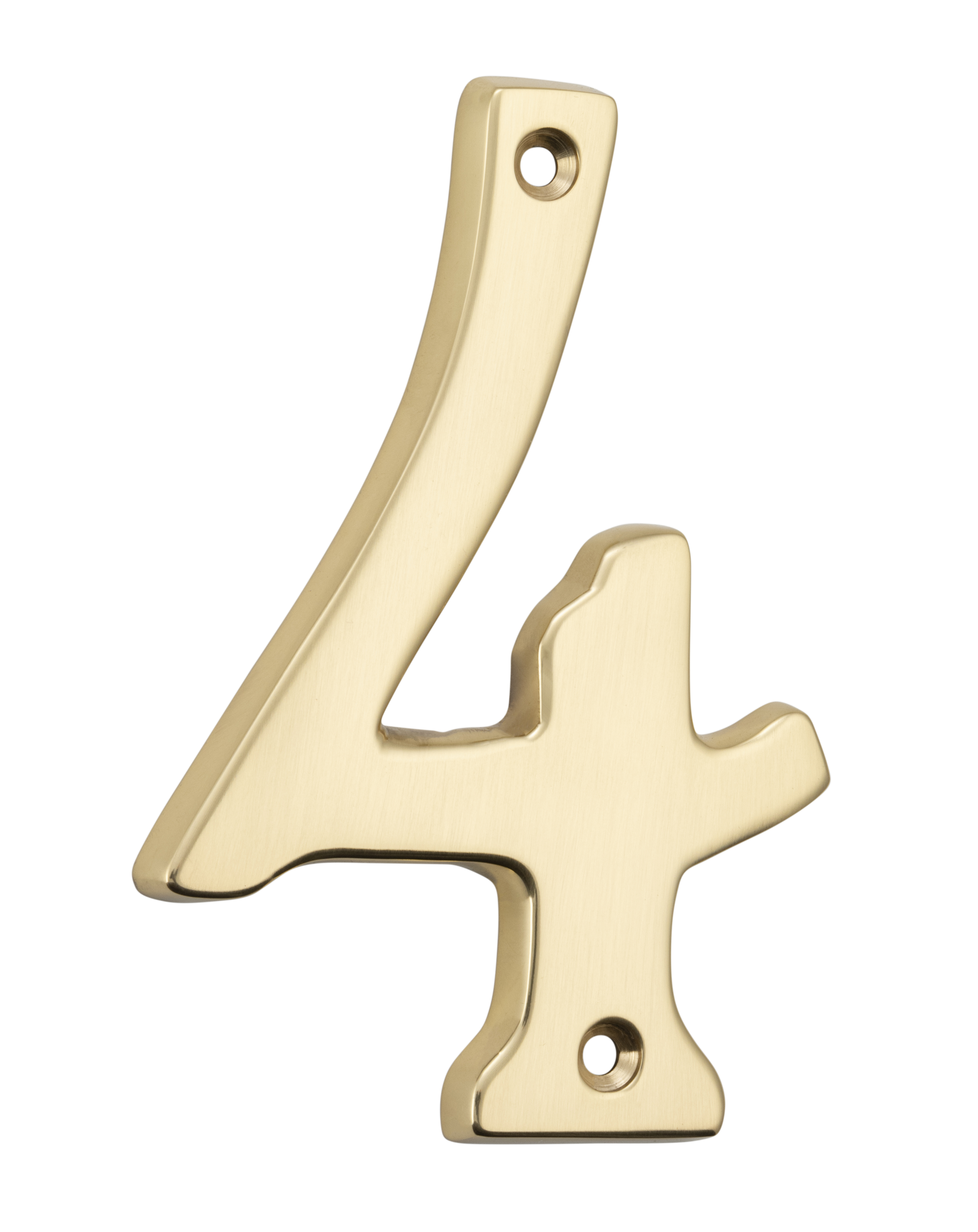Numerals - 4 Polished Brass