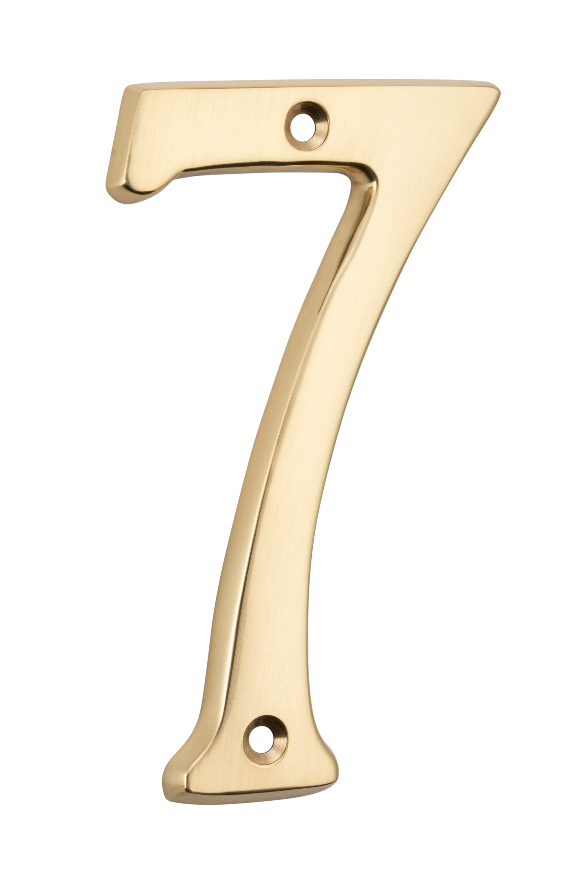 Numerals - 7 Polished Brass
