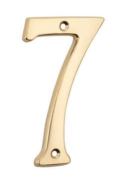 Numerals - 7 Polished Brass