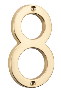Numerals - 8 Polished Brass