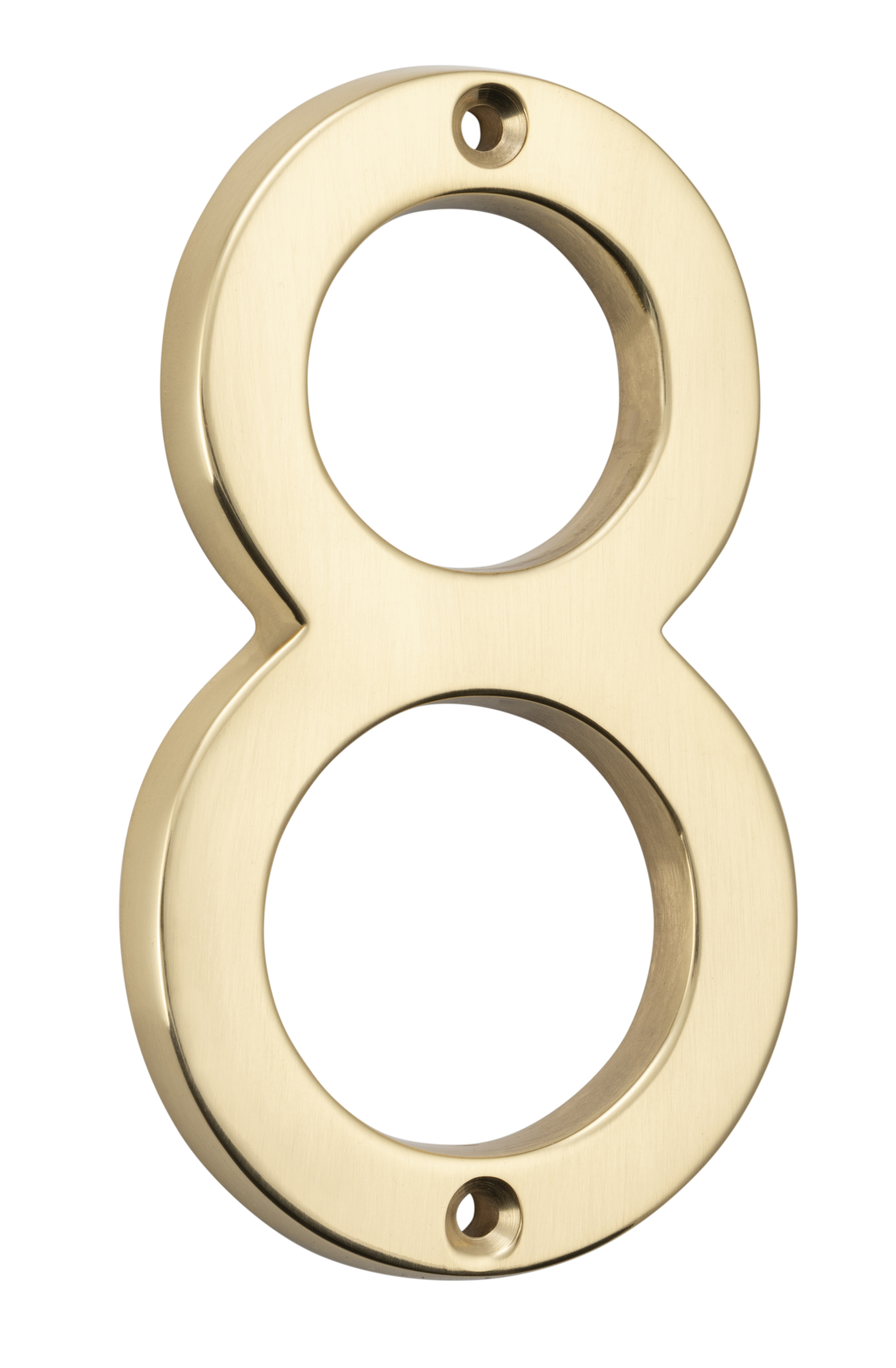 Numerals - 8 Polished Brass