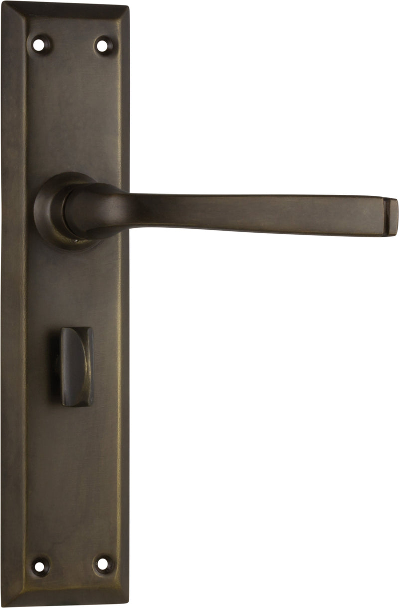 Menton Lever - Long Backplate Antique Brass / Privacy | Privacy