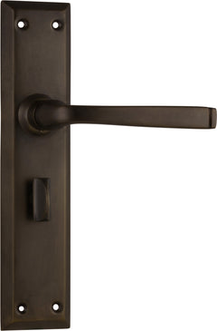 Menton Lever - Long Backplate Antique Brass / Privacy | Privacy