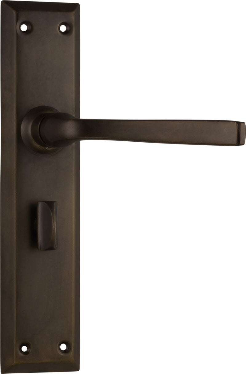 Menton Lever - Long Backplate Antique Brass / Privacy | Privacy