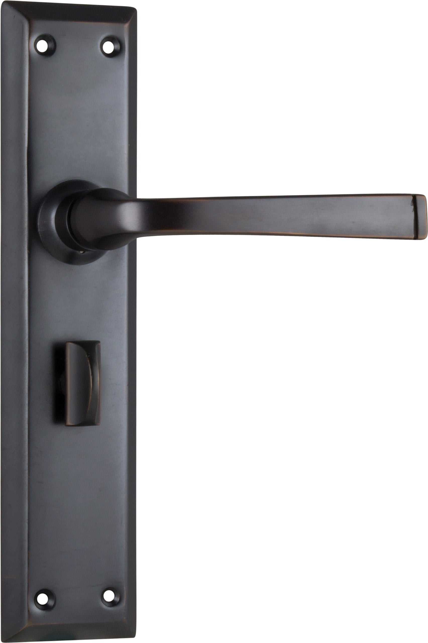 Menton Lever - Long Backplate Antique Copper / Privacy | Privacy
