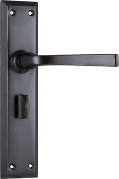 Menton Lever - Long Backplate Antique Copper / Privacy | Privacy