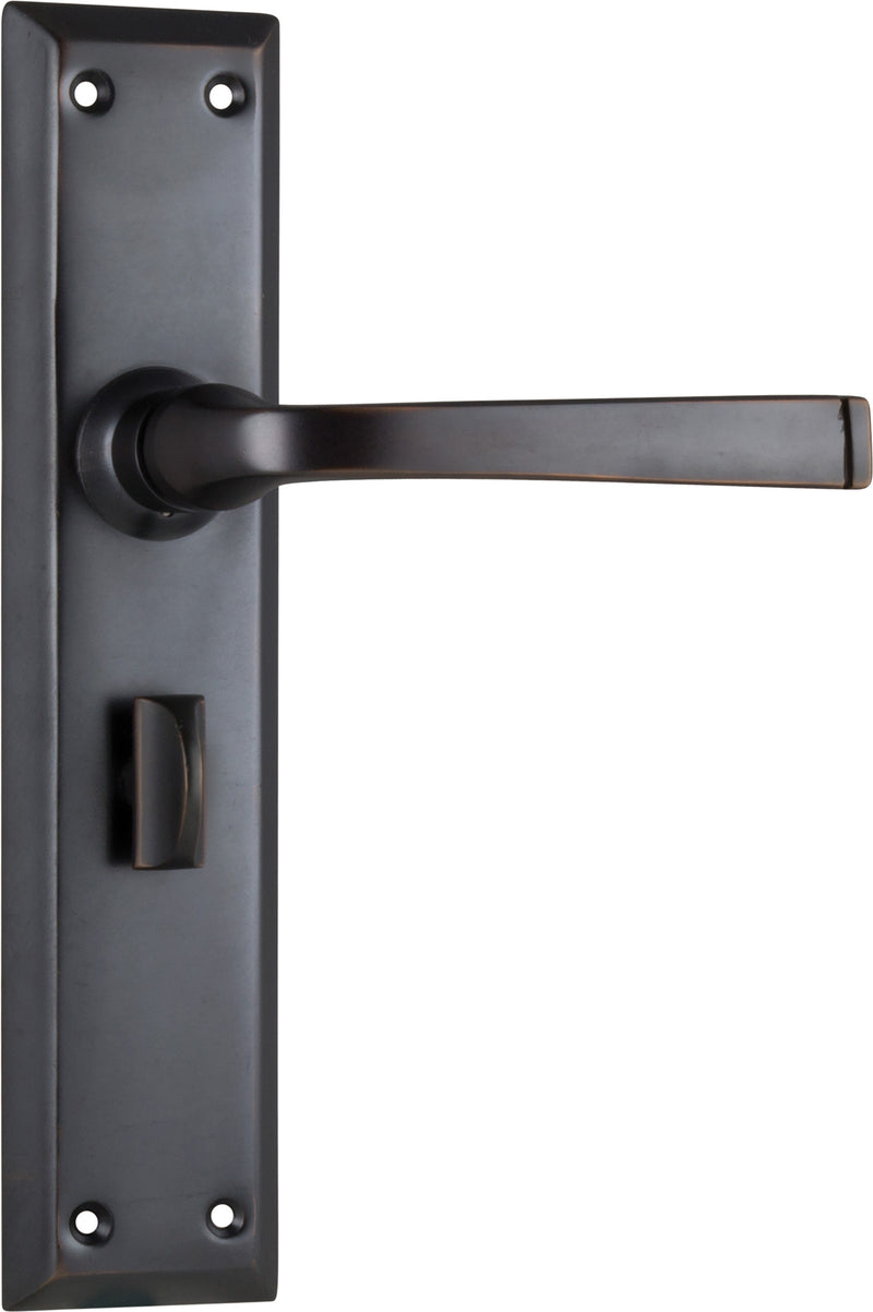 Menton Lever - Long Backplate Antique Copper / Privacy | Privacy