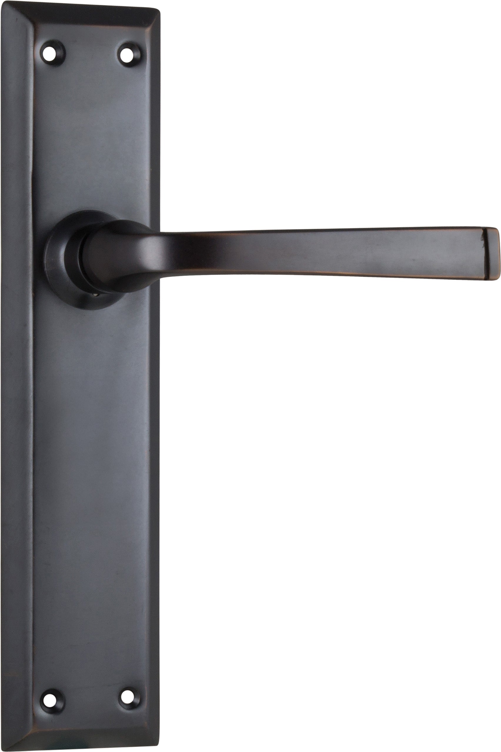 Menton Lever - Long Backplate Antique Copper / Latch | Passage